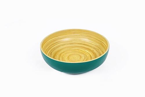 Bát tre sơn màu xanh ngọc nhìn từ trên xuống