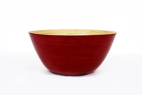 Bát tre sơn phủ màu đỏ đô