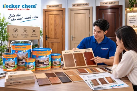 cách chọn sơn cửa gỗ theo vật liệu và yêu cầu bề mặt