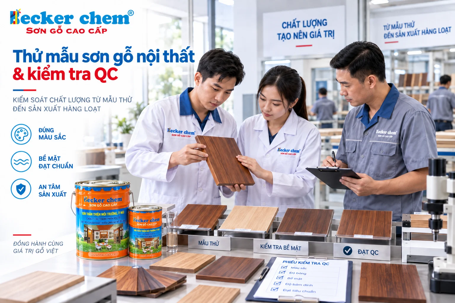 Cách chọn sơn gỗ nội thất: Checklist trước khi đưa vào sản xuất