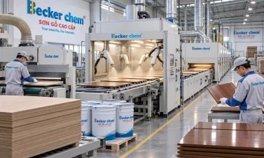 quy trình sơn gỗ công nghiệp từ xử lý bề mặt đến kiểm tra QC
