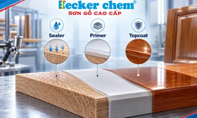 Sealer Primer Topcoat trong hệ sơn gỗ và vai trò từng lớp