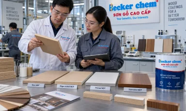 sơn gỗ cho MDF tiêu chí chọn lớp lót và lớp phủ