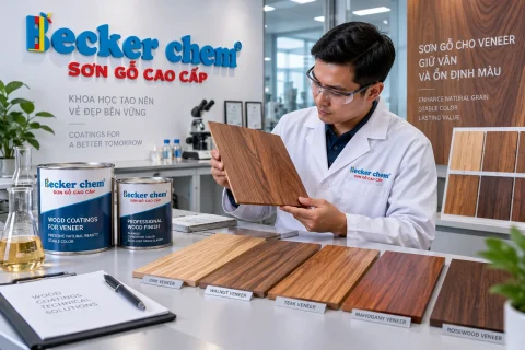 sơn gỗ cho veneer giữ vân và ổn định màu