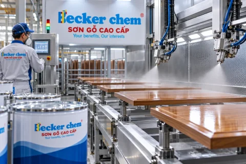 kỹ thuật sơn gỗ bằng phương pháp phun trong sản xuất công nghiệp