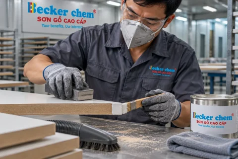 xử lý cạnh MDF trước khi sơn gỗ