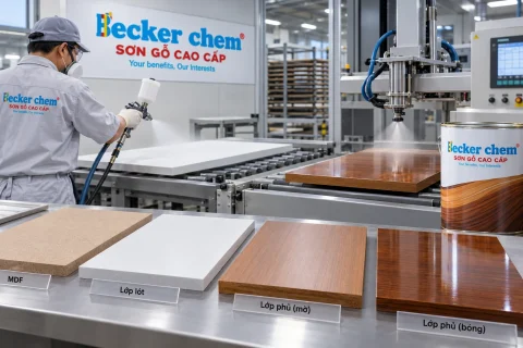 lớp lót và lớp phủ sơn gỗ cho MDF