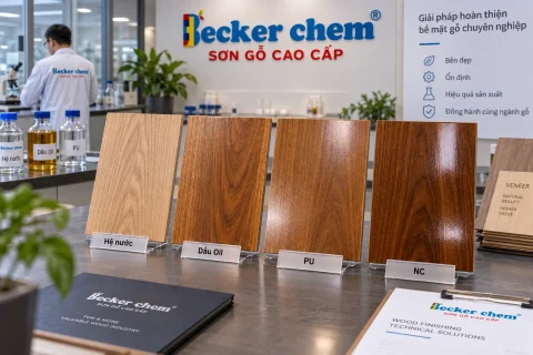sơn gỗ cho veneer so sánh hệ nước dầu Oil PU và NC