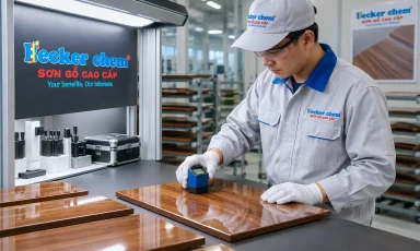 kiểm tra QC trong quy trình sơn gỗ công nghiệp sau khi hoàn thiện bề mặt