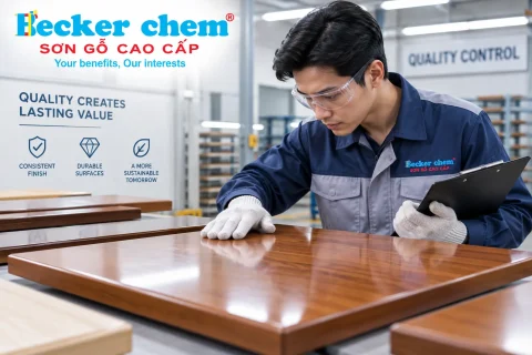 kiểm tra chất lượng bề mặt sau khi sơn gỗ công nghiệp
