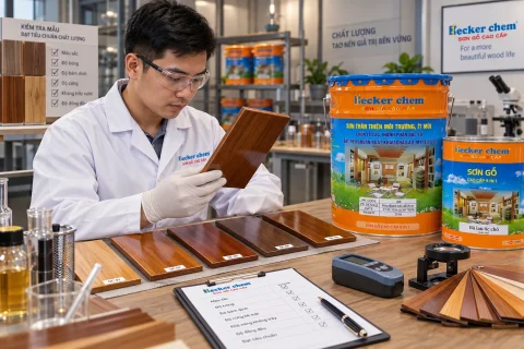 kỹ thuật sơn gỗ kiểm tra mẫu và QC trước sản xuất