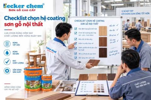 thử mẫu sơn gỗ nội thất và kiểm tra QC